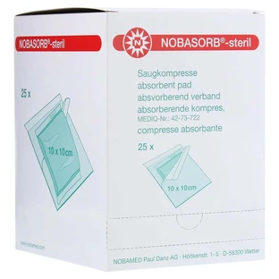 Noba Nobasorb-steril absorbent pads, 10 x 10 cm 25 pcs.