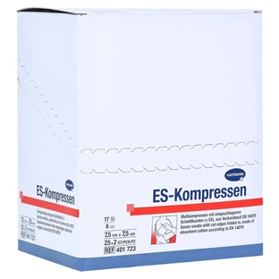 Es-compresses sterile 7,5x7,5 cm 8 fold 25X2 pcs.