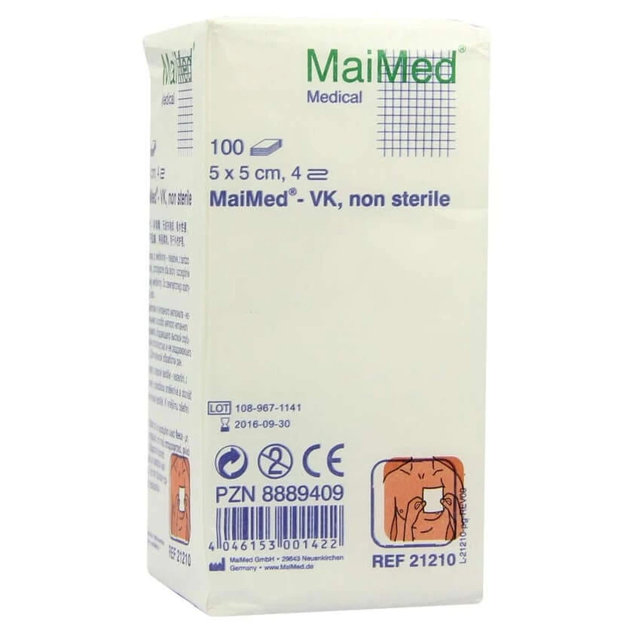 Non-woven compresses non-sterile 5x5 cm 100 pcs.