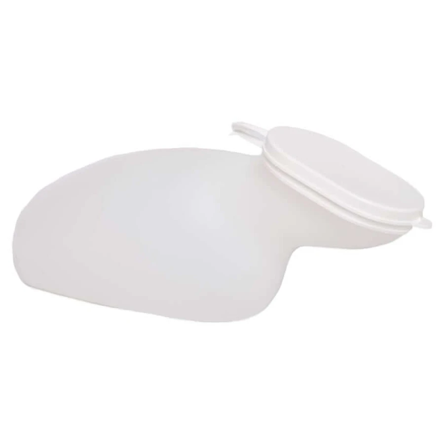 Urine fles voor vrouwen plastic met deksel 1 stuk