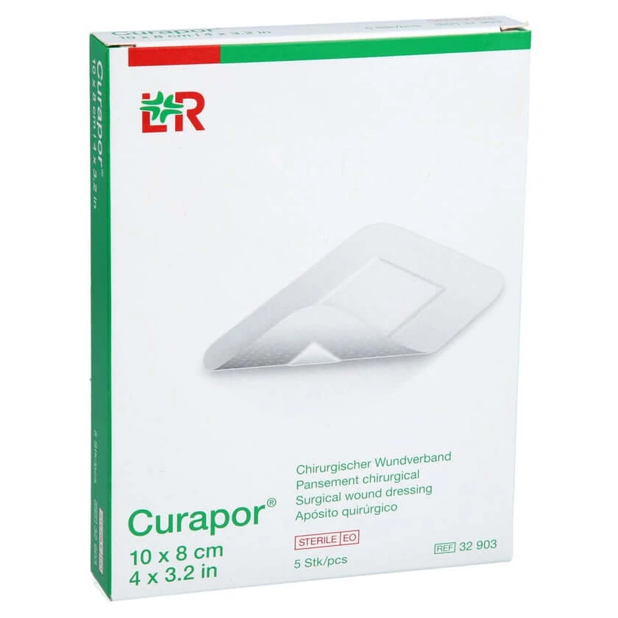 Curapor Opatrunek na ranę sterylny chirurgiczny 8x10 cm 5 szt.: ceny i cechy