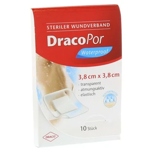 Dracopor Waterproof Wound Dressing 3.8x3.8 10 pcs.