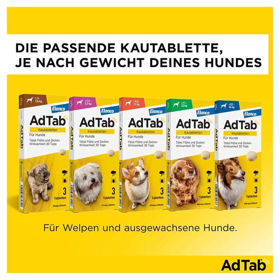 Adtab 112 mg für Hunde >2,5 Doppelpack 2X3 St