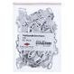 Bandage clips white with rubber band 100 pcs