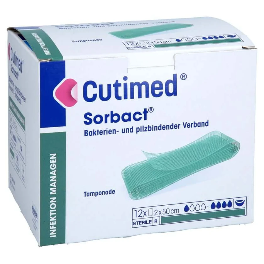 Cutimed Sorbact Tamponades 2x50 Cm 12 pcs.