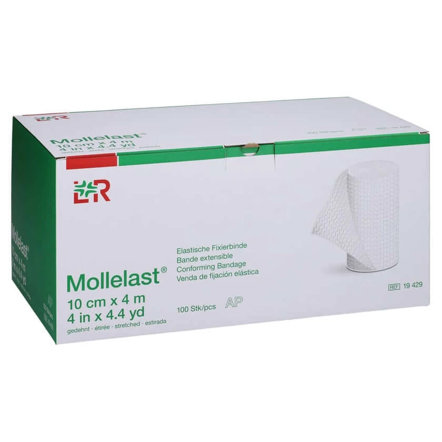 Pansements Mollelast 10 cmx4 m blanc en vrac 100 pcs.