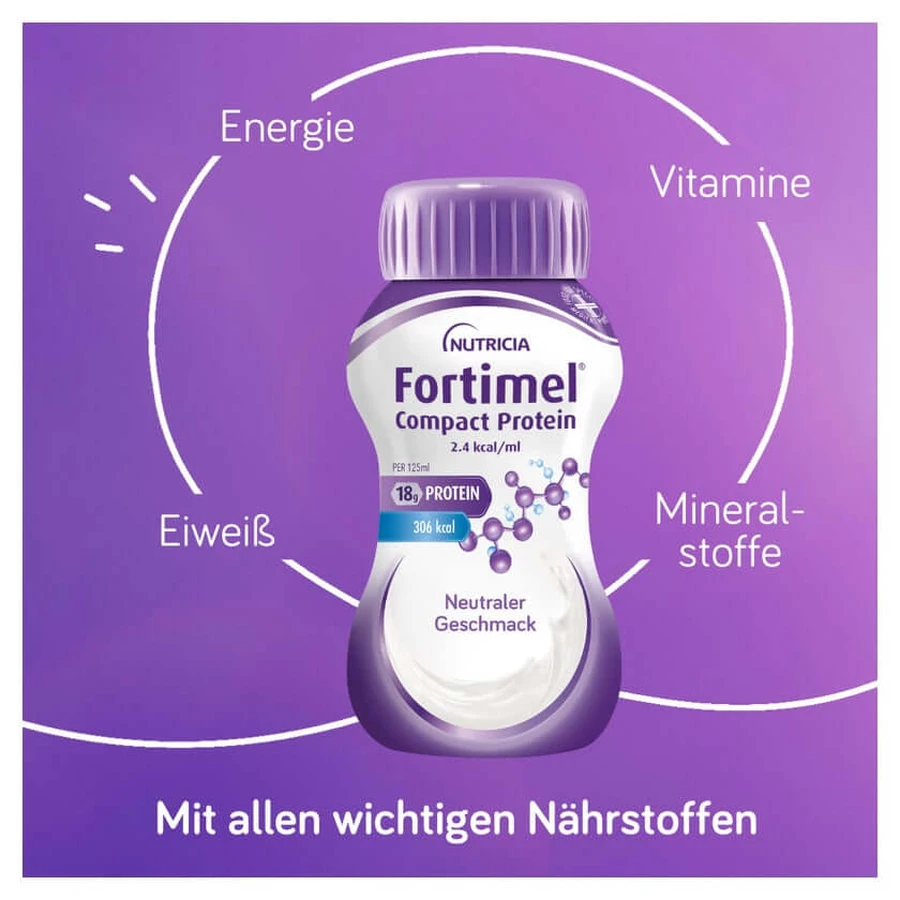 Fortimel Compact Protein 2.4 Kcal Neutral 4X125 ml