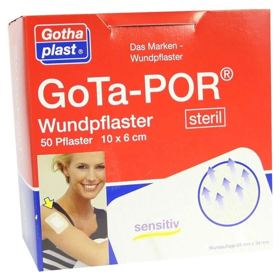 Gota-por Wound Plaster Sterile 60x100 mm 50 pcs.
