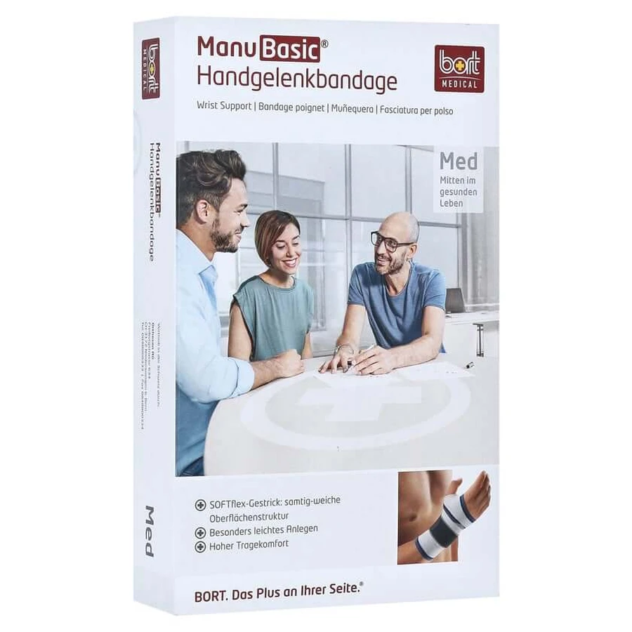 BORT Manubasic bandaj stânga L negru 1 buc