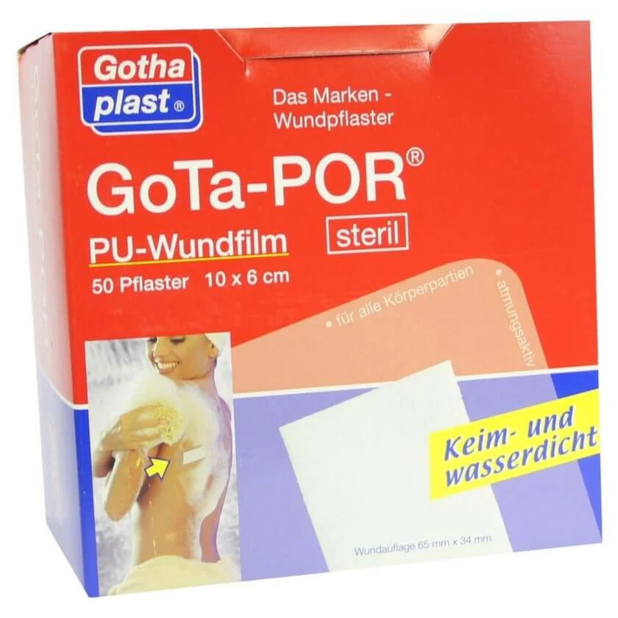 GOTA POR PU wondfolie 10x6cm steriel 50 st.