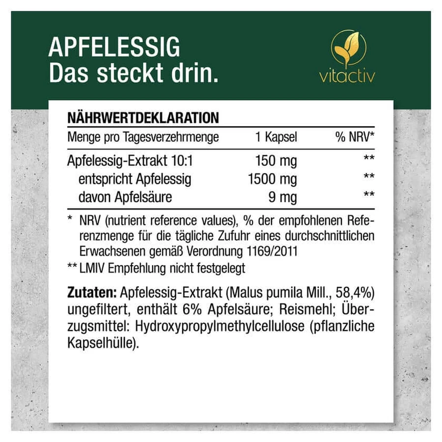 Cápsulas de vinagre de manzana 90 St