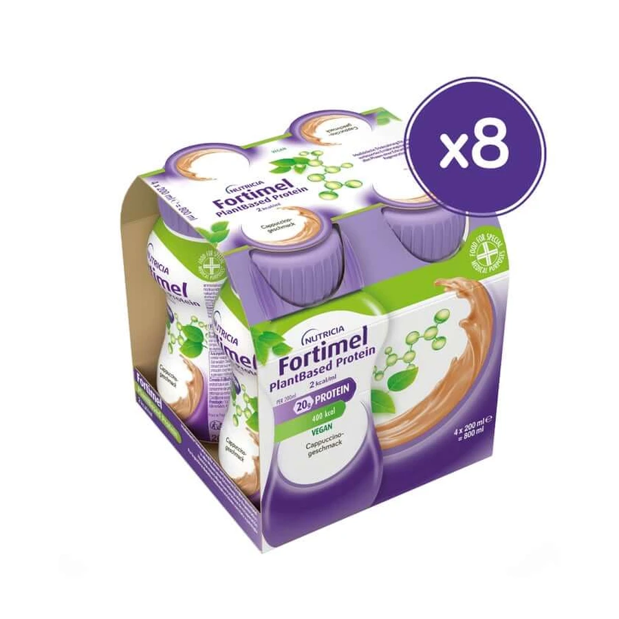 Fortimel Protéines végétales 2 Kcal Cappuccino 8X4X200 ml