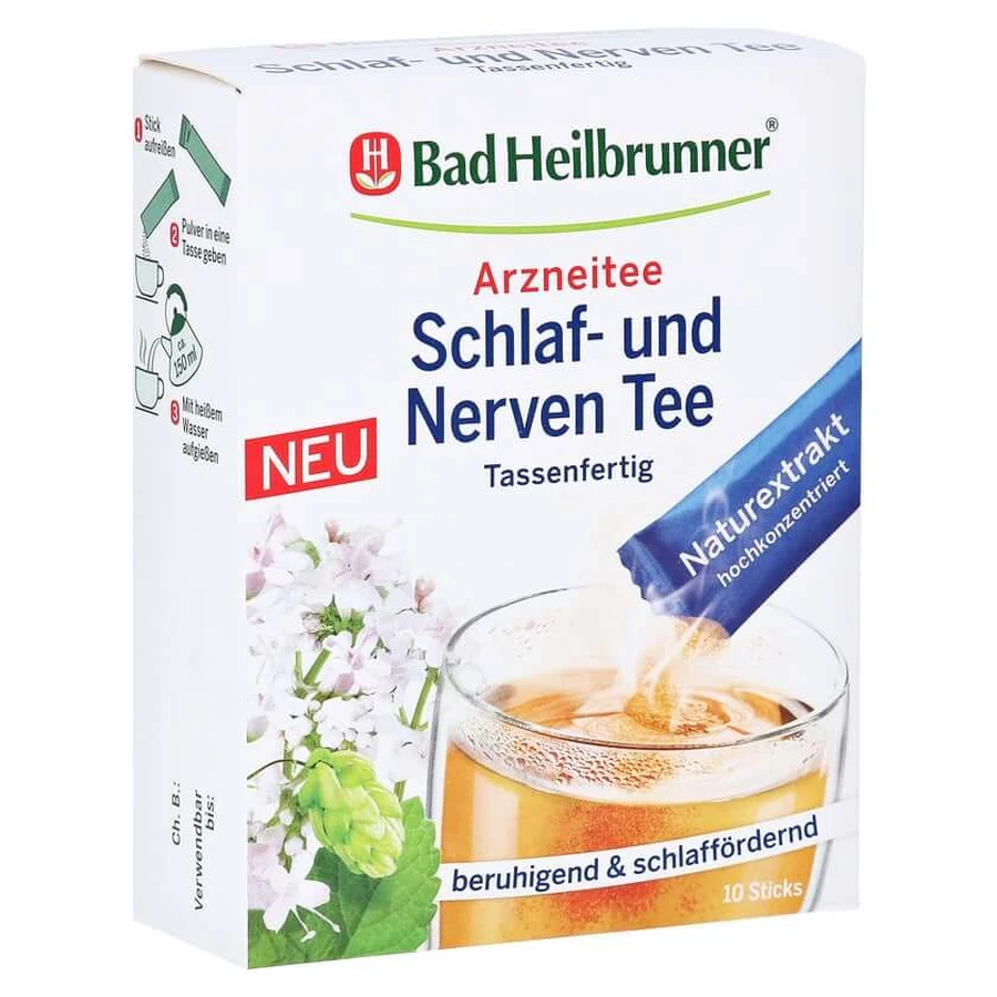 BAD Heilbrunner Slaap- en Zenuwthee kant-en-klaar 10X1,0 g