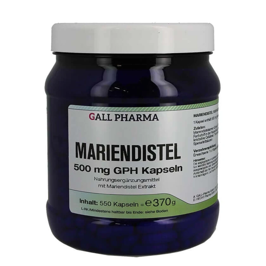Cardo mariano 500 mg cápsulas GPH 550 Cápsulas