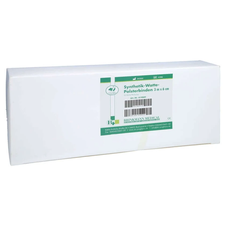 Vendas acolchadas de algodón sintético 6 cmx3 m 10 uds.