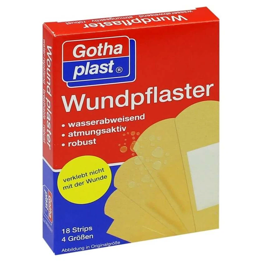 Gothaplast wound plaster waterproof 4 tailles 18 pcs