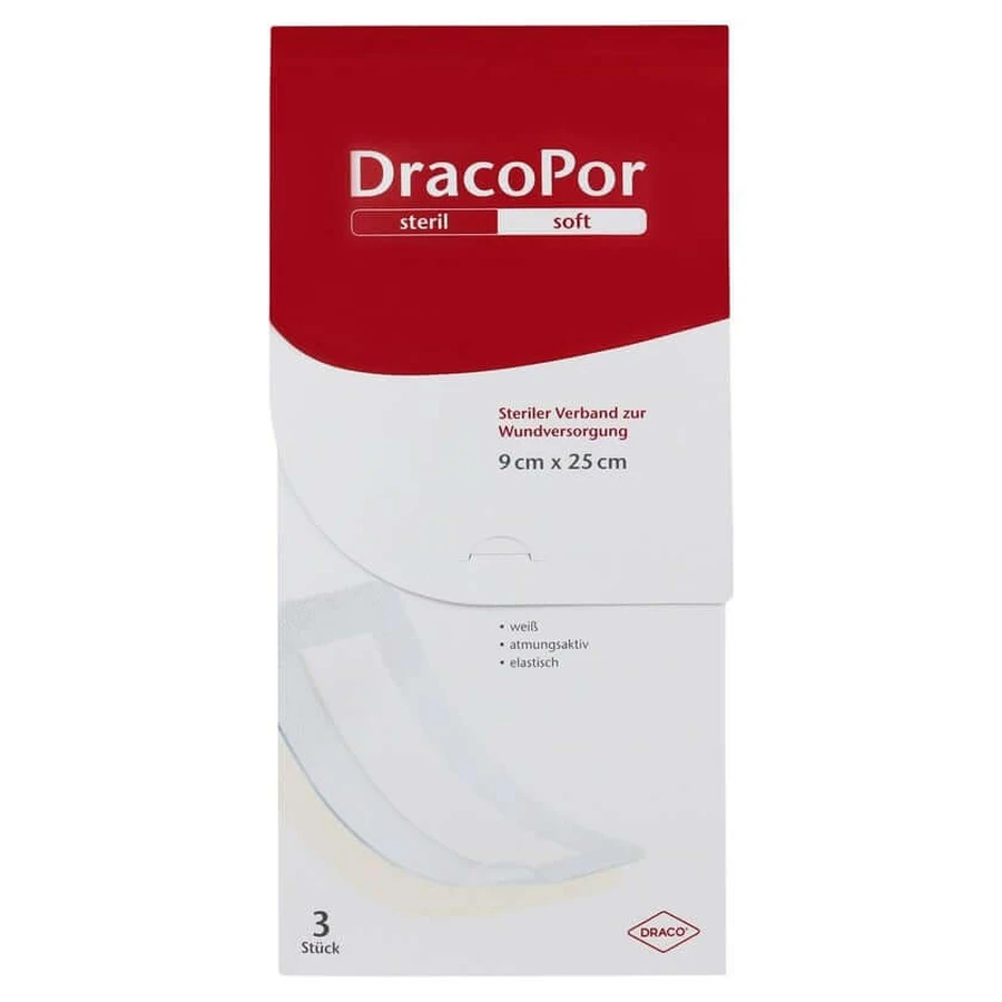 Pansament Dracopor 9x25 cm steril 3 buc