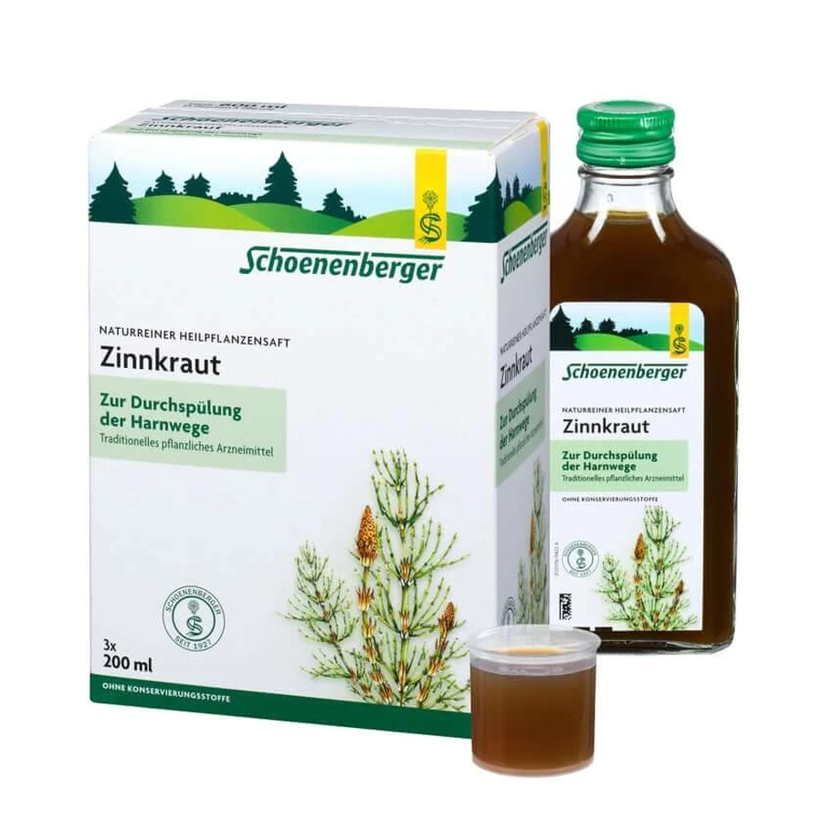 Horsetail SAFT Schoenenberger Medicinal Plant Juice 3X200 ml