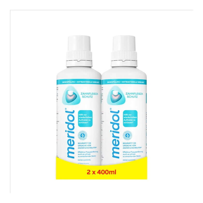 Double pack Meridol mouthwash 2X400 ml