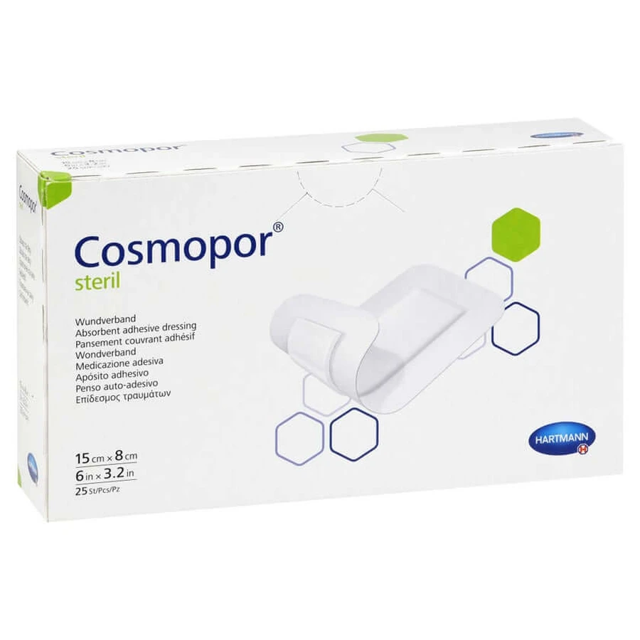 Cosmopor Sterylny opatrunek na rany 8x15 cm 25 szt.: ceny i cechy