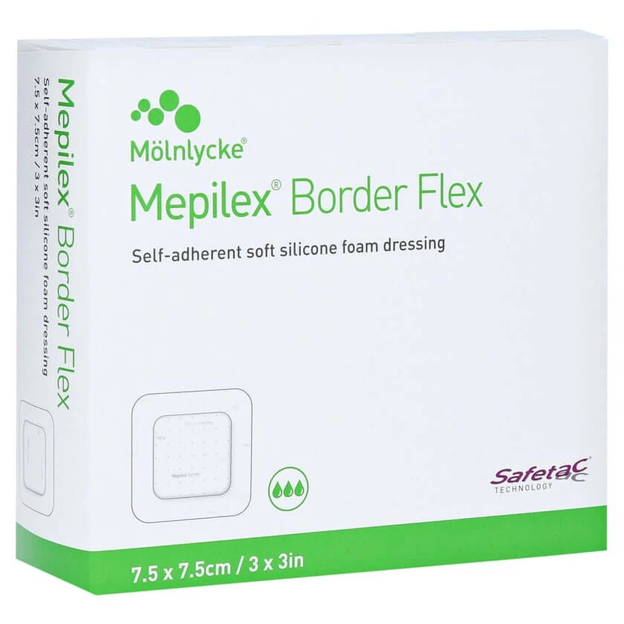 Mepilex Border Flex pansement mousse adhésif 7.5x 10 pcs.