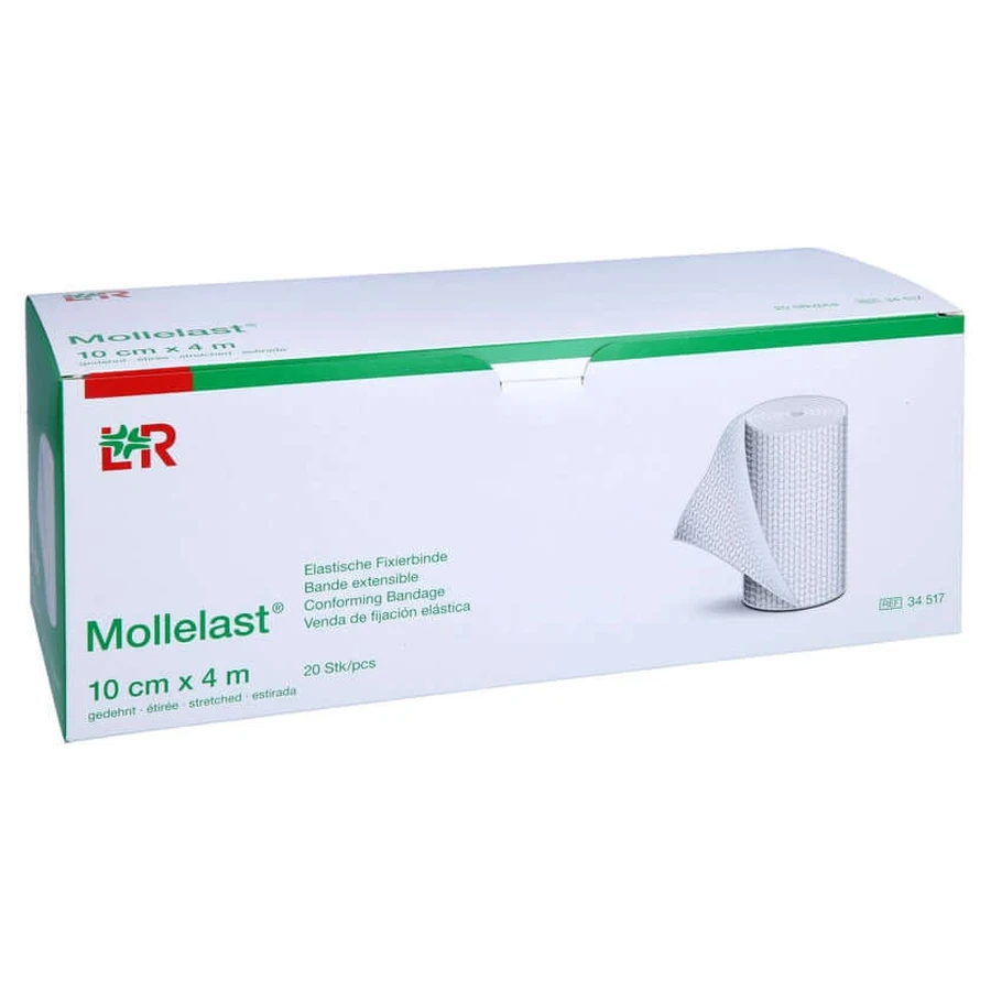 Pansements Mollelast 10 cmx4 m emballés individuellement 20 pcs.