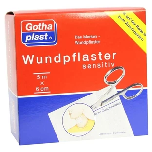 Esparadrapo para heridas Gothaplast, sensible 6 cmx5 m 1 ud.