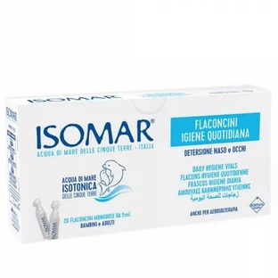 Gotas nasales y oculares isotónicas de agua de mar, 0 meses +, 20 x 5 ml, Isomar