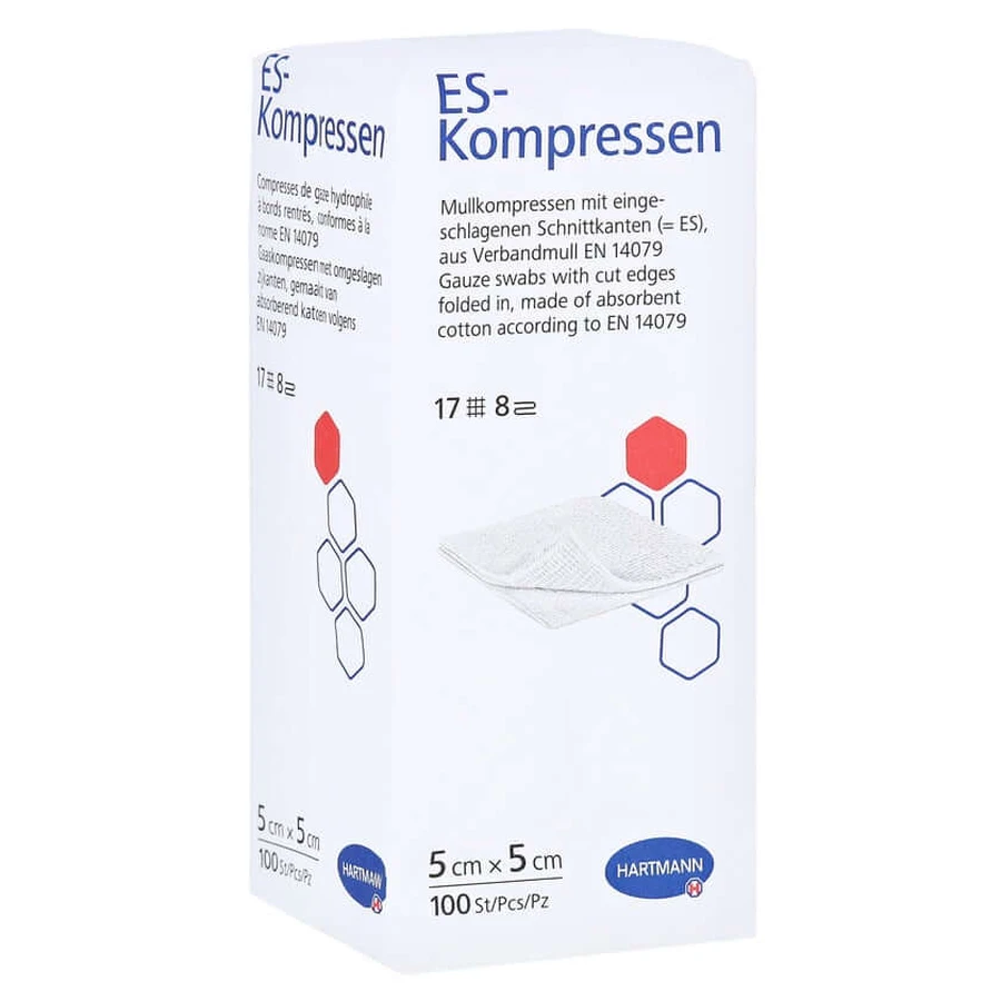 Es-compresas no estériles 5x5 cm 8 pliegues 100 uds.