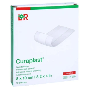 Curaplast szybki opatrunek na ranę wrażliwy 8 x 10 cm 10 szt.