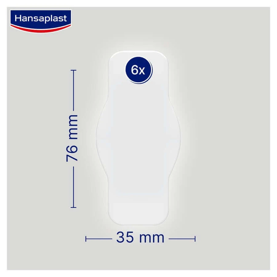 Hansaplast Esparadrapo de protección de la segunda piel 6 uds.