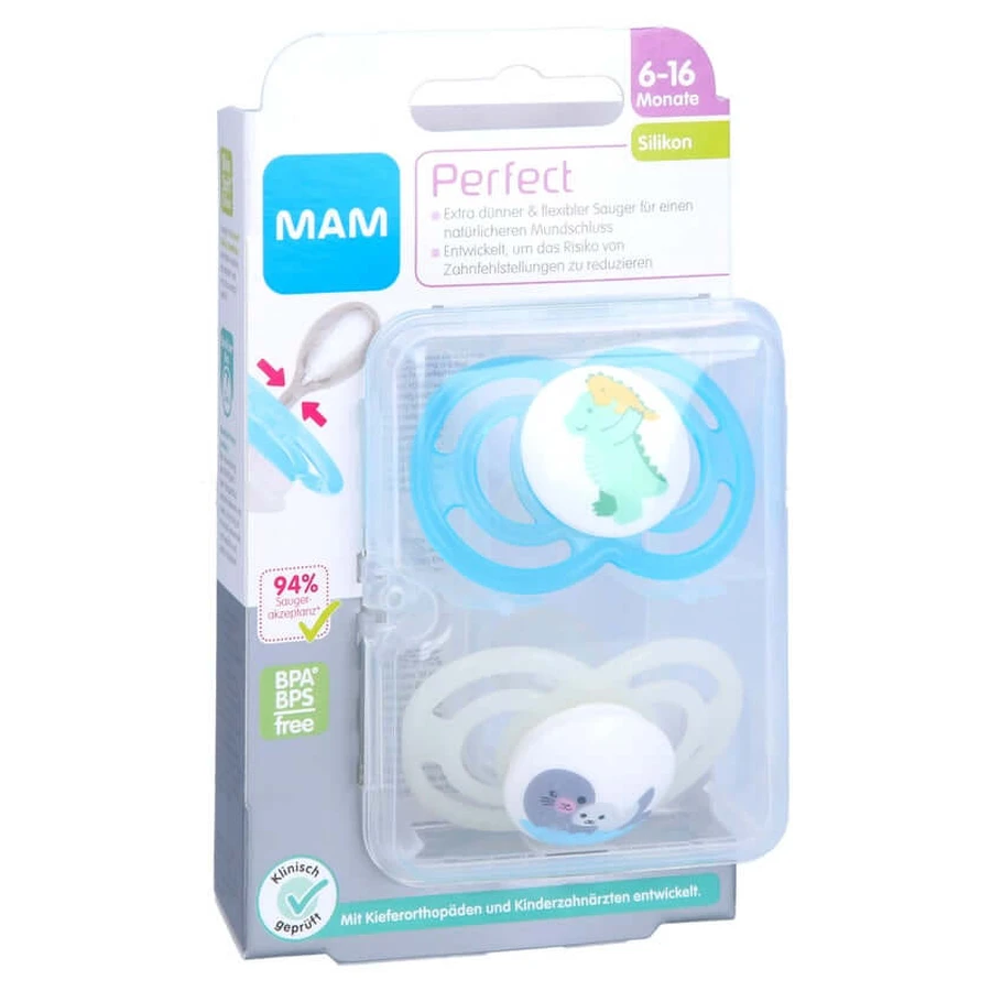 MAM Perfect Silikon Jun 16 Monate 2 St