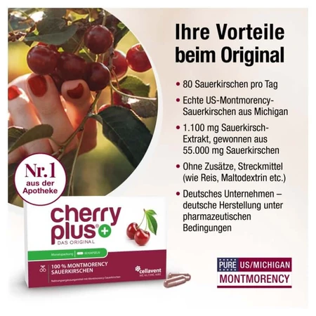 Original Montmorency Sour Cherry Capsules - Cherry PLUS® 360 St
