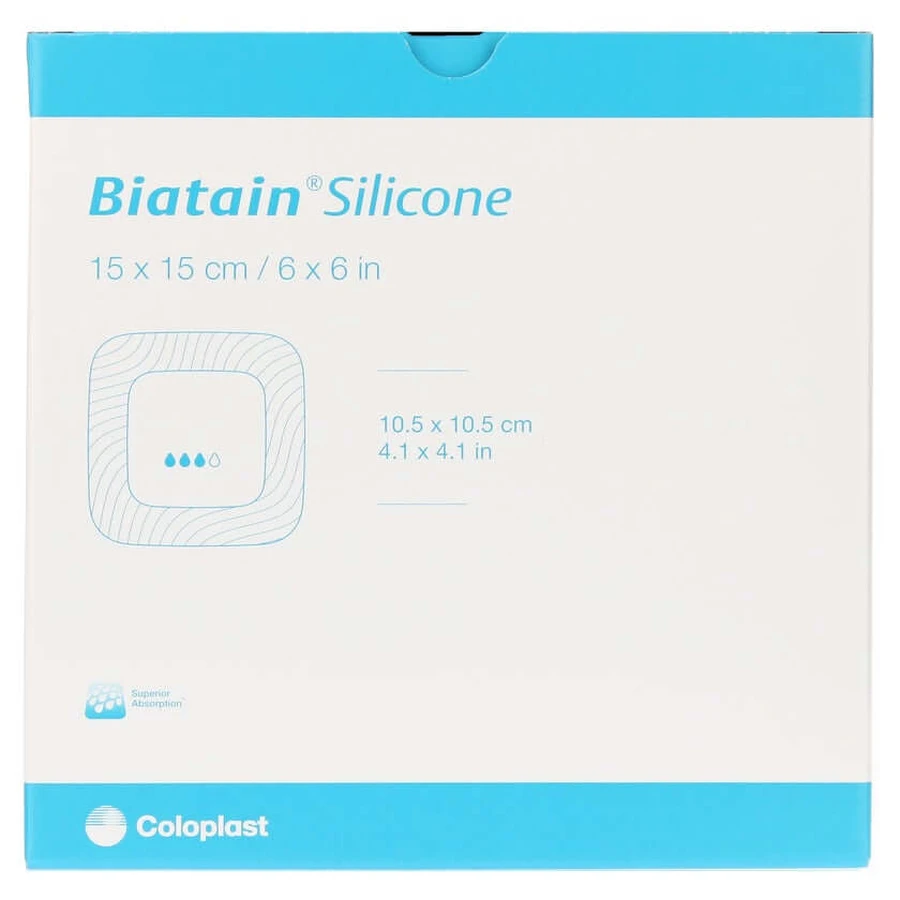 Biatain Apósito de espuma de silicona 15x15 cm 5 uds.