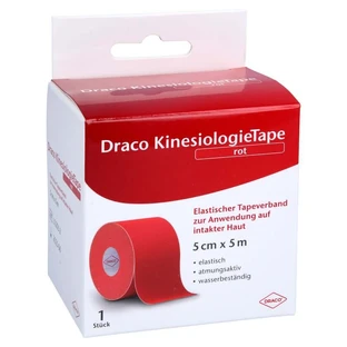 Bande kinésiologique Draco 5 cmx5 m rouge 1 pc