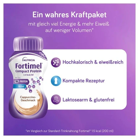 Fortimel Compact Protein 2.4 Kcal Cappuccino 8X4X125 ml