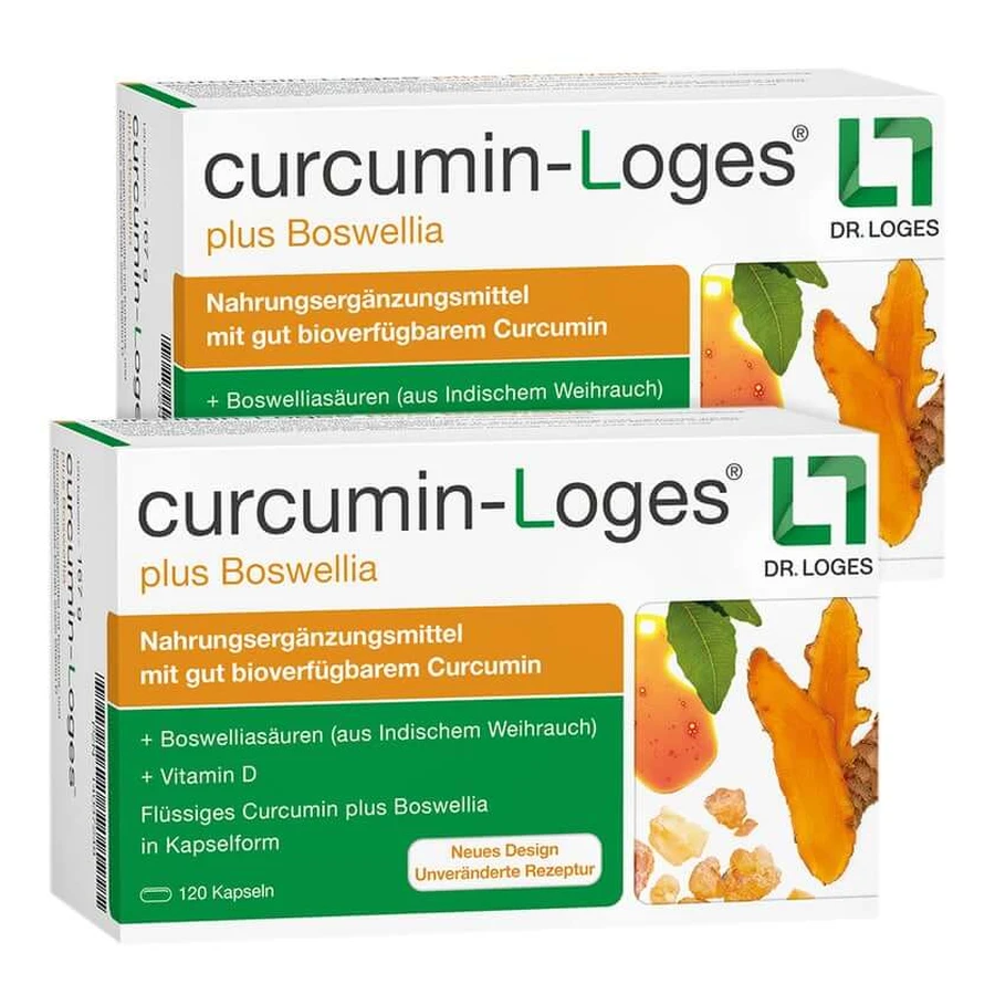 Dubbelpak curcumine-Loges plus Boswellia 2X120 stuks.