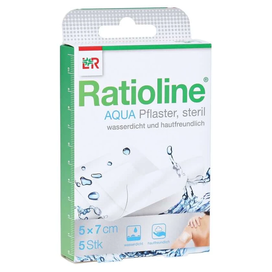 Ratioline aqua douchepleister Plus 5x7 cm 5 st.