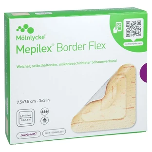 Mepilex Border Flex pansement mousse adhésif 7.5x7.5 cm 10 pcs.