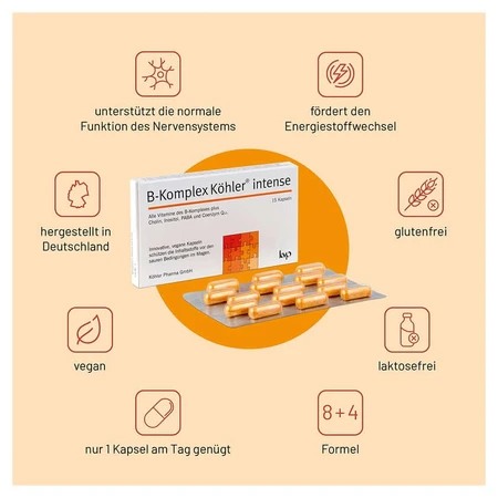 B-complex Köhler Intense Capsules 15 Capsules