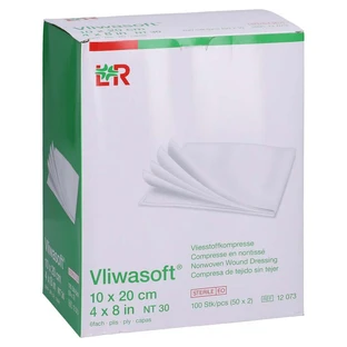 Vliwasoft compresas no tejidas estériles 10x20 c 50X2 unid.