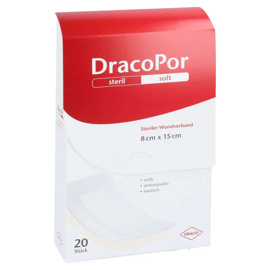 Dracopor Wundverband 8x15 cm steril 20 St