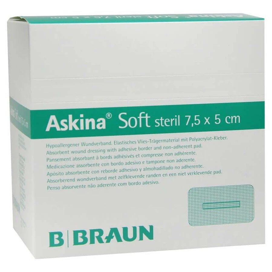 Askina Zacht Wondverband 5x7,5 cm steriel 50 st.