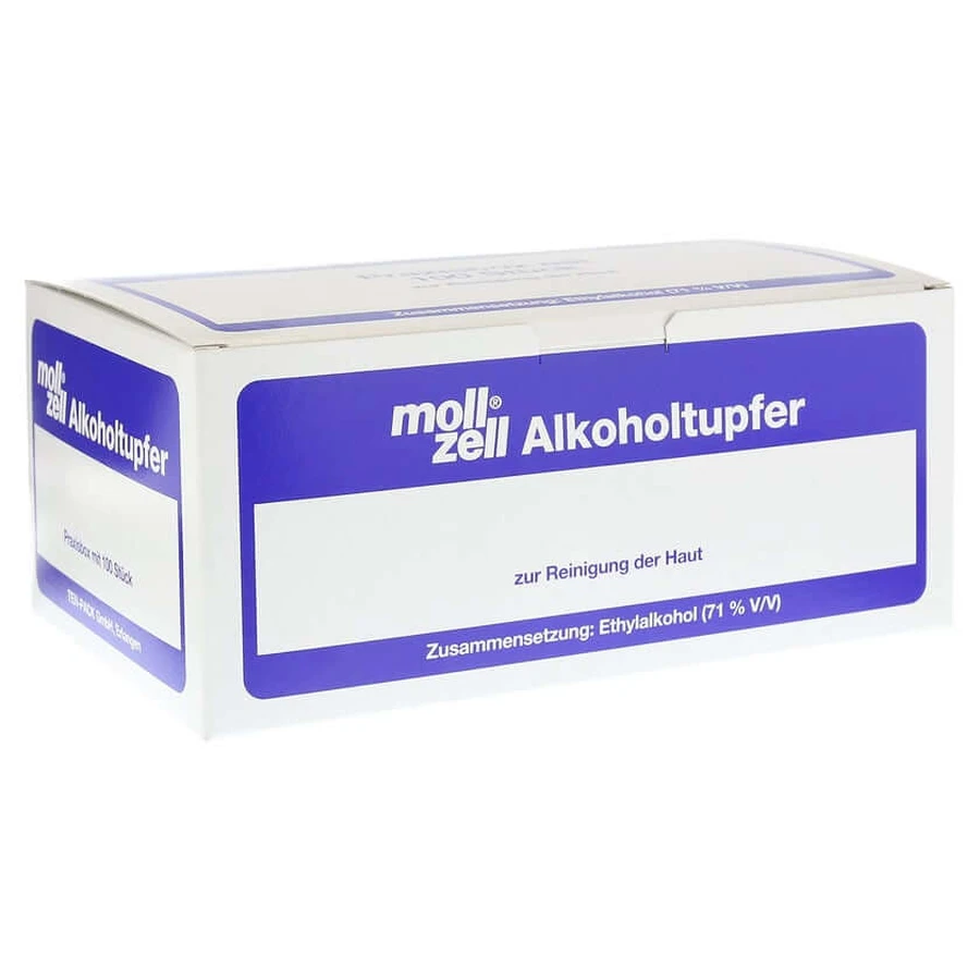 Tampons alcoolisés Moll-zell 100 pcs