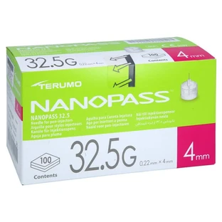 Terumo Nanopass 32,5 Pen Kanüle 0,22x4 m 100 St