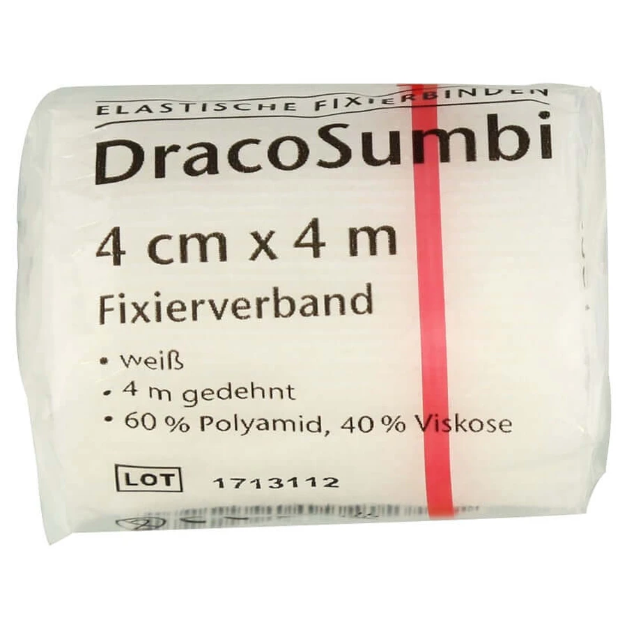 Vendaje de fijación Dracosumbi 4 cmx4 m blanco 1 ud.