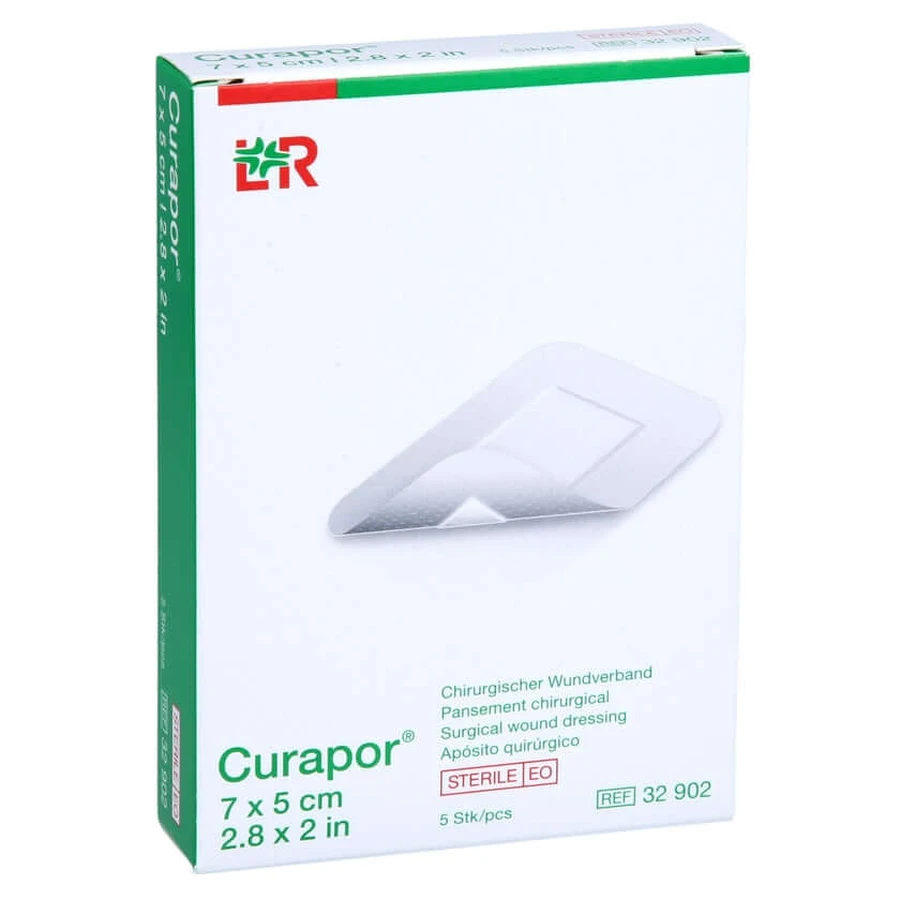 Curapor opatrunek na rany sterylny chirurgiczny 5x7 cm 5 szt.: ceny i cechy