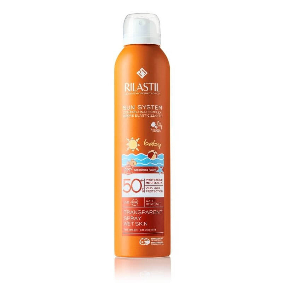 Acquista Sun System Baby Spray Trasparente Wet Skin SPF50+ Rilastil® 200ml Sun System Baby Spray Trasparente Wet Skin SPF50+ Rilastil® 200ml