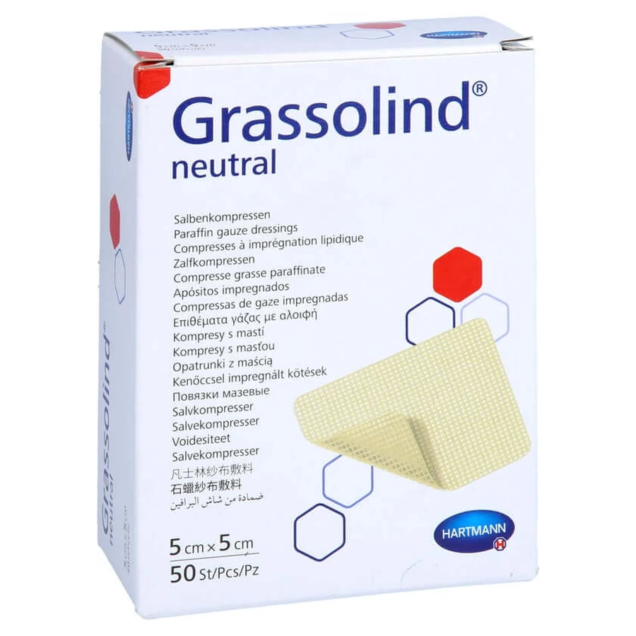Grassolind ointment compresses 5x5 cm steri 50 pcs.