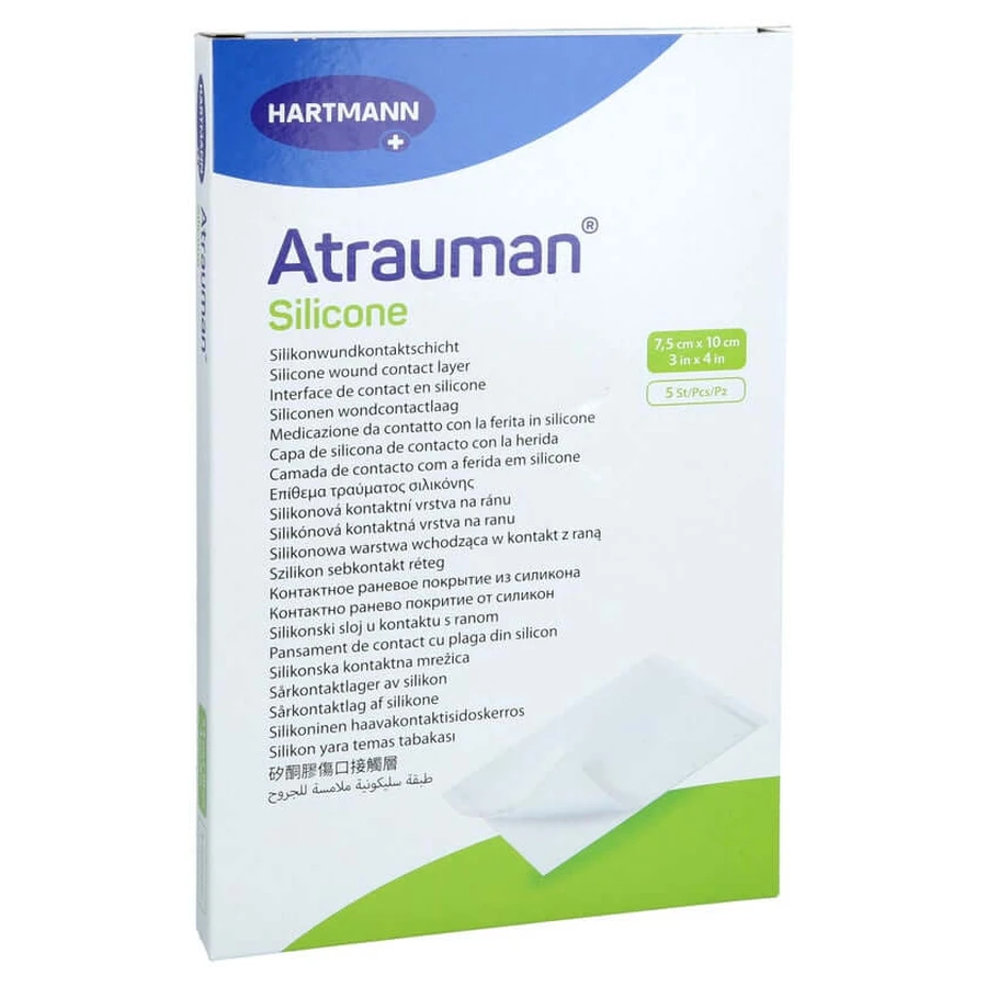Atrauman Silicone Sterile 7.5x10 cm Compr 5 pcs.